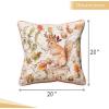 imageMaison d Hermine Decorative Pillow Covers 20x20 Inch Square 100 Cotton Throw Pillow Covers with Zipper  Chair Couches Sofas Bedroom Home for Easter Decorations Savana Jouy  Beige29  Pumpkin Passion