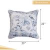 imageMaison d Hermine Decorative Pillow Covers 20x20 Inch Square 100 Cotton Throw Pillow Covers with Zipper  Chair Couches Sofas Bedroom Home for Easter Decorations Savana Jouy  Beige04  Equinoxe  Blue