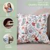 imageMaison d Hermine Decorative Pillow Covers 20x20 Inch Square 100 Cotton Throw Pillow Covers with Zipper  Chair Couches Sofas Bedroom Home for Easter Decorations Savana Jouy  Beige14  Nellore