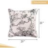 imageMaison d Hermine Decorative Pillow Covers 20x20 Inch Square 100 Cotton Throw Pillow Covers with Zipper  Chair Couches Sofas Bedroom Home for Easter Decorations Savana Jouy  Beige25  Bonobo  Grey