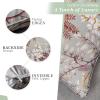 imageMaison d Hermine Decorative Pillow Covers 20x20 Inch Square 100 Cotton Throw Pillow Covers with Zipper  Chair Couches Sofas Bedroom Home for Easter Decorations Savana Jouy  Beige11  Feuillage  Light Taupe