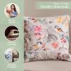 imageMaison d Hermine Decorative Pillow Covers 20x20 Inch Square 100 Cotton Throw Pillow Covers with Zipper  Chair Couches Sofas Bedroom Home for Easter Decorations Savana Jouy  Beige05  Equinoxe  Multi