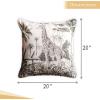 imageMaison d Hermine Decorative Pillow Covers 20x20 Inch Square 100 Cotton Throw Pillow Covers with Zipper  Chair Couches Sofas Bedroom Home for Easter Decorations Savana Jouy  Beige03  Savana Jouy  Beige Giraffe
