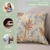 imageMaison d Hermine Decorative Pillow Covers 20x20 Inch Square 100 Cotton Throw Pillow Covers with Zipper  Chair Couches Sofas Bedroom Home for Easter Decorations Savana Jouy  Beige12  Feuillage  Light Ecru