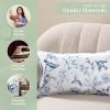 imageMaison d Hermine Decorative Pillow Covers 20x20 Inch Square 100 Cotton Throw Pillow Covers with Zipper  Chair Couches Sofas Bedroom Home for Easter Decorations Savana Jouy  Beige22  Neo Ipomee  White