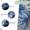 imageMaison d Hermine Decorative Pillow Covers 20x20 Inch Square 100 Cotton Throw Pillow Covers with Zipper  Chair Couches Sofas Bedroom Home for Easter Decorations Savana Jouy  Beige13  Feuillage  Air Force Blue