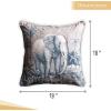 imageMaison d Hermine Decorative Pillow Covers 20x20 Inch Square 100 Cotton Throw Pillow Covers with Zipper  Chair Couches Sofas Bedroom Home for Easter Decorations Savana Jouy  Beige01  Savana Jouy  Blue Elephant