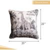 imageMaison d Hermine Decorative Pillow Covers 20x20 Inch Square 100 Cotton Throw Pillow Covers with Zipper  Chair Couches Sofas Bedroom Home for Easter Decorations Savana Jouy  Beige02  Savana Jouy  Black Giraffe