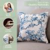 imageMaison d Hermine Decorative Pillow Covers 20x20 Inch Square 100 Cotton Throw Pillow Covers with Zipper  Chair Couches Sofas Bedroom Home for Easter Decorations Savana Jouy  Beige21  Bonobo  Blue