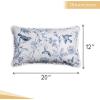 imageMaison d Hermine Decorative Pillow Covers 20x20 Inch Square 100 Cotton Throw Pillow Covers with Zipper  Chair Couches Sofas Bedroom Home for Easter Decorations Savana Jouy  Beige22  Neo Ipomee  White