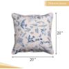 imageMaison d Hermine Decorative Pillow Covers 20x20 Inch Square 100 Cotton Throw Pillow Covers with Zipper  Chair Couches Sofas Bedroom Home for Easter Decorations Savana Jouy  Beige23  Neo Ipomee  Beige