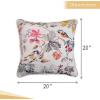 imageMaison d Hermine Decorative Pillow Covers 20x20 Inch Square 100 Cotton Throw Pillow Covers with Zipper  Chair Couches Sofas Bedroom Home for Easter Decorations Savana Jouy  Beige08  Equinoxe
