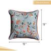 imageMaison d Hermine Decorative Pillow Covers 20x20 Inch Square 100 Cotton Throw Pillow Covers with Zipper  Chair Couches Sofas Bedroom Home for Easter Decorations Savana Jouy  Beige24  Dalida  Blue