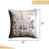 imageMaison d Hermine Decorative Pillow Covers 20x20 Inch Square 100 Cotton Throw Pillow Covers with Zipper  Chair Couches Sofas Bedroom Home for Easter Decorations Savana Jouy  Beige06  Savana Jouy  Green Giraffe