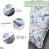 imageMaison d Hermine Decorative Pillow Covers 20x20 Inch Square 100 Cotton Throw Pillow Covers with Zipper  Chair Couches Sofas Bedroom Home for Easter Decorations Savana Jouy  Beige22  Neo Ipomee  White