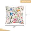 imageMaison d Hermine Decorative Pillow Covers 20x20 Inch Square 100 Cotton Throw Pillow Covers with Zipper  Chair Couches Sofas Bedroom Home for Easter Decorations Savana Jouy  Beige07  Neo Ipomee  Multicolor