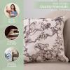 imageMaison d Hermine Decorative Pillow Covers 20x20 Inch Square 100 Cotton Throw Pillow Covers with Zipper  Chair Couches Sofas Bedroom Home for Easter Decorations Savana Jouy  Beige28  Bonobo  Brown