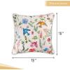 imageMaison d Hermine Decorative Pillow Covers 20x20 Inch Square 100 Cotton Throw Pillow Covers with Zipper  Chair Couches Sofas Bedroom Home for Easter Decorations Savana Jouy  Beige07  Neo Ipomee  Multicolor