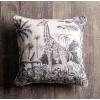 imageMaison d Hermine Decorative Pillow Covers 20x20 Inch Square 100 Cotton Throw Pillow Covers with Zipper  Chair Couches Sofas Bedroom Home for Easter Decorations Savana Jouy  Beige02  Savana Jouy  Black Giraffe