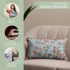imageMaison d Hermine Decorative Pillow Covers 20x20 Inch Square 100 Cotton Throw Pillow Covers with Zipper  Chair Couches Sofas Bedroom Home for Easter Decorations Savana Jouy  Beige24  Dalida  Blue