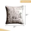 imageMaison d Hermine Decorative Pillow Covers 20x20 Inch Square 100 Cotton Throw Pillow Covers with Zipper  Chair Couches Sofas Bedroom Home for Easter Decorations Savana Jouy  Beige06  Savana Jouy  Green Giraffe