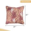 imageMaison d Hermine Decorative Pillow Covers 20x20 Inch Square 100 Cotton Throw Pillow Covers with Zipper  Chair Couches Sofas Bedroom Home for Easter Decorations Savana Jouy  Beige16  Feuillage  Cameo Brown