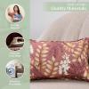 imageMaison d Hermine Decorative Pillow Covers 20x20 Inch Square 100 Cotton Throw Pillow Covers with Zipper  Chair Couches Sofas Bedroom Home for Easter Decorations Savana Jouy  Beige16  Feuillage  Cameo Brown