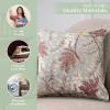 imageMaison d Hermine Decorative Pillow Covers 20x20 Inch Square 100 Cotton Throw Pillow Covers with Zipper  Chair Couches Sofas Bedroom Home for Easter Decorations Savana Jouy  Beige11  Feuillage  Light Taupe