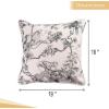 imageMaison d Hermine Decorative Pillow Covers 20x20 Inch Square 100 Cotton Throw Pillow Covers with Zipper  Chair Couches Sofas Bedroom Home for Easter Decorations Savana Jouy  Beige25  Bonobo  Grey