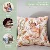 imageMaison d Hermine Decorative Pillow Covers 20x20 Inch Square 100 Cotton Throw Pillow Covers with Zipper  Chair Couches Sofas Bedroom Home for Easter Decorations Savana Jouy  Beige29  Pumpkin Passion