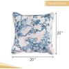 imageMaison d Hermine Decorative Pillow Covers 20x20 Inch Square 100 Cotton Throw Pillow Covers with Zipper  Chair Couches Sofas Bedroom Home for Easter Decorations Savana Jouy  Beige21  Bonobo  Blue