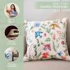 imageMaison d Hermine Decorative Pillow Covers 20x20 Inch Square 100 Cotton Throw Pillow Covers with Zipper  Chair Couches Sofas Bedroom Home for Easter Decorations Savana Jouy  Beige07  Neo Ipomee  Multicolor