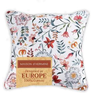 imageMaison d Hermine Decorative Pillow Covers 20x20 Inch Square 100 Cotton Throw Pillow Covers with Zipper  Chair Couches Sofas Bedroom Home for Easter Decorations Savana Jouy  Beige14  Nellore