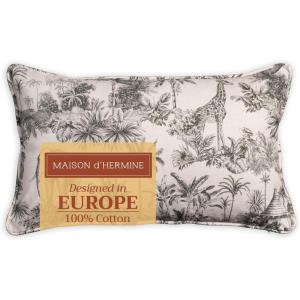 imageMaison d Hermine Decorative Pillow Covers 20x20 Inch Square 100 Cotton Throw Pillow Covers with Zipper  Chair Couches Sofas Bedroom Home for Easter Decorations Savana Jouy  Beige06  Savana Jouy  Green