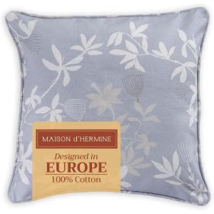 imageMaison d Hermine Decorative Pillow Covers 20x20 Inch Square 100 Cotton Throw Pillow Covers with Zipper  Chair Couches Sofas Bedroom Home for Easter Decorations Savana Jouy  Beige19  Louxor  Dark Blue