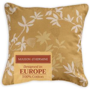 imageMaison d Hermine Decorative Pillow Covers 20x20 Inch Square 100 Cotton Throw Pillow Covers with Zipper  Chair Couches Sofas Bedroom Home for Easter Decorations Savana Jouy  Beige15  Louxor  Dark Beige
