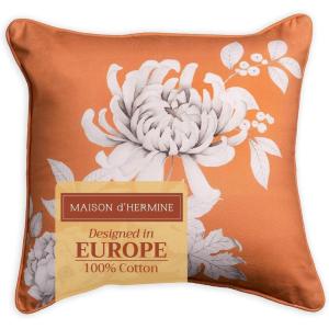 imageMaison d Hermine Decorative Pillow Covers 20x20 Inch Square 100 Cotton Throw Pillow Covers with Zipper  Chair Couches Sofas Bedroom Home for Easter Decorations Savana Jouy  Beige30  Pretty Autumn