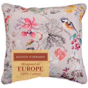 imageMaison d Hermine Decorative Pillow Covers 20x20 Inch Square 100 Cotton Throw Pillow Covers with Zipper  Chair Couches Sofas Bedroom Home for Easter Decorations Savana Jouy  Beige05  Equinoxe  Multi