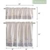 imageMaison d Hermine Easter Dew 100 Cotton Set of 3 Kitchen Rod Pocket Window Curtain for Cafe  Kitchen  Bedroom  Home 2 Tiers 28quotX36quot and 1 Valance 56quotX18quot10  Faience