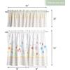imageMaison d Hermine Easter Dew 100 Cotton Set of 3 Kitchen Rod Pocket Window Curtain for Cafe  Kitchen  Bedroom  Home 2 Tiers 28quotX36quot and 1 Valance 56quotX18quot39  Summer Whisper