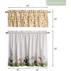 imageMaison d Hermine Easter Dew 100 Cotton Set of 3 Kitchen Rod Pocket Window Curtain for Cafe  Kitchen  Bedroom  Home 2 Tiers 28quotX36quot and 1 Valance 56quotX18quot34  Basse Cour