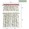 imageMaison d Hermine Easter Dew 100 Cotton Set of 3 Kitchen Rod Pocket Window Curtain for Cafe  Kitchen  Bedroom  Home 2 Tiers 28quotX36quot and 1 Valance 56quotX18quot33  Holly Time