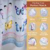 imageMaison d Hermine Easter Dew 100 Cotton Set of 3 Kitchen Rod Pocket Window Curtain for Cafe  Kitchen  Bedroom  Home 2 Tiers 28quotX36quot and 1 Valance 56quotX18quot22  Blossoms in Spring