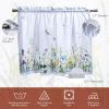 imageMaison d Hermine Easter Dew 100 Cotton Set of 3 Kitchen Rod Pocket Window Curtain for Cafe  Kitchen  Bedroom  Home 2 Tiers 28quotX36quot and 1 Valance 56quotX18quot01  Fleurs De Mai