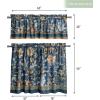 imageMaison d Hermine Easter Dew 100 Cotton Set of 3 Kitchen Rod Pocket Window Curtain for Cafe  Kitchen  Bedroom  Home 2 Tiers 28quotX36quot and 1 Valance 56quotX18quot37  Luxury Loft  Dark Teal