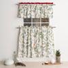 imageMaison d Hermine Easter Dew 100 Cotton Set of 3 Kitchen Rod Pocket Window Curtain for Cafe  Kitchen  Bedroom  Home 2 Tiers 28quotX36quot and 1 Valance 56quotX18quot33  Holly Time