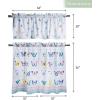 imageMaison d Hermine Easter Dew 100 Cotton Set of 3 Kitchen Rod Pocket Window Curtain for Cafe  Kitchen  Bedroom  Home 2 Tiers 28quotX36quot and 1 Valance 56quotX18quot22  Blossoms in Spring
