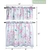 imageMaison d Hermine Easter Dew 100 Cotton Set of 3 Kitchen Rod Pocket Window Curtain for Cafe  Kitchen  Bedroom  Home 2 Tiers 28quotX36quot and 1 Valance 56quotX18quot21  Blossoms in Spring