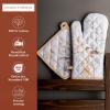 imageMaison dHermine Pot Holders 100 Cotton Set of 2 Pot Holders 8quot x 8quot with Loop Heat Resistant Grilling Microwave Barbeque Handling Hot Pans  Easter Decorations SpringSummer Lazy Summer Days10  Meadow Florals  Beige