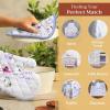 imageMaison dHermine Pot Holders 100 Cotton Set of 2 Pot Holders 8quot x 8quot with Loop Heat Resistant Grilling Microwave Barbeque Handling Hot Pans  Easter Decorations SpringSummer Lazy Summer Days18  Summer Floral